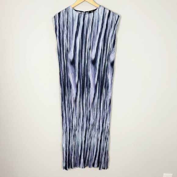 NEW Mango MNG Pleated Maxi Dress Artsy Boho Size Large Women's - Picture 1 of 4